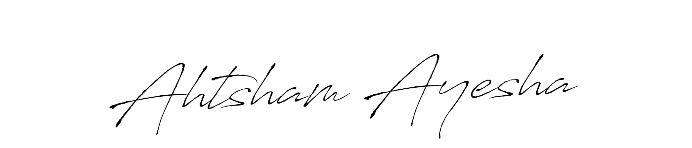 Also You can easily find your signature by using the search form. We will create Ahtsham Ayesha name handwritten signature images for you free of cost using Antro_Vectra sign style. Ahtsham Ayesha signature style 6 images and pictures png