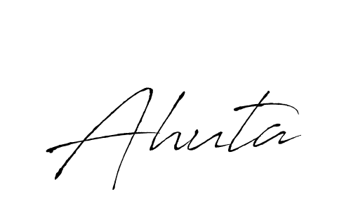 Make a beautiful signature design for name Ahuta. With this signature (Antro_Vectra) style, you can create a handwritten signature for free. Ahuta signature style 6 images and pictures png