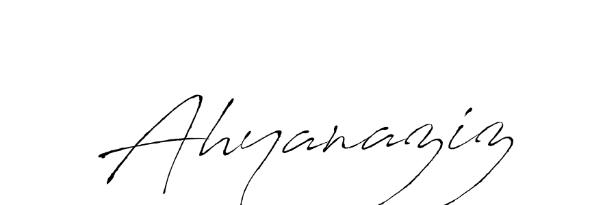 How to make Ahyanaziz signature? Antro_Vectra is a professional autograph style. Create handwritten signature for Ahyanaziz name. Ahyanaziz signature style 6 images and pictures png