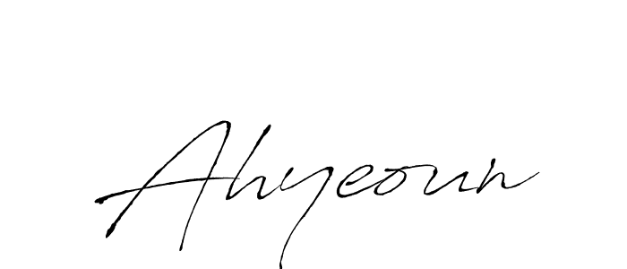 Design your own signature with our free online signature maker. With this signature software, you can create a handwritten (Antro_Vectra) signature for name Ahyeoun. Ahyeoun signature style 6 images and pictures png