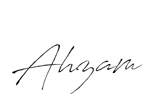 Create a beautiful signature design for name Ahzam. With this signature (Antro_Vectra) fonts, you can make a handwritten signature for free. Ahzam signature style 6 images and pictures png