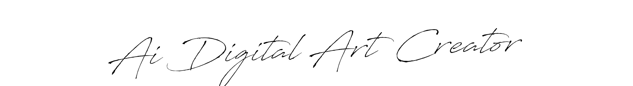 Make a beautiful signature design for name Ai Digital Art Creator. With this signature (Antro_Vectra) style, you can create a handwritten signature for free. Ai Digital Art Creator signature style 6 images and pictures png