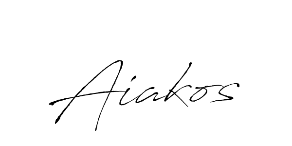 Design your own signature with our free online signature maker. With this signature software, you can create a handwritten (Antro_Vectra) signature for name Aiakos. Aiakos signature style 6 images and pictures png