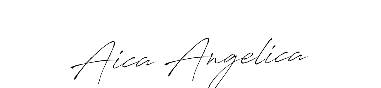 How to make Aica Angelica signature? Antro_Vectra is a professional autograph style. Create handwritten signature for Aica Angelica name. Aica Angelica signature style 6 images and pictures png