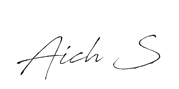 Aich S stylish signature style. Best Handwritten Sign (Antro_Vectra) for my name. Handwritten Signature Collection Ideas for my name Aich S. Aich S signature style 6 images and pictures png