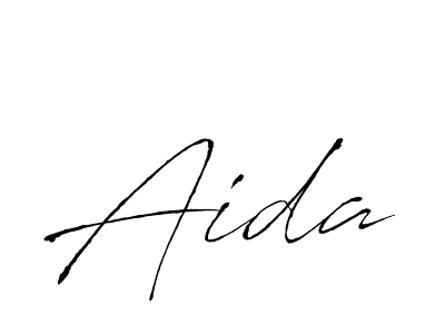 Design your own signature with our free online signature maker. With this signature software, you can create a handwritten (Antro_Vectra) signature for name Aida. Aida signature style 6 images and pictures png