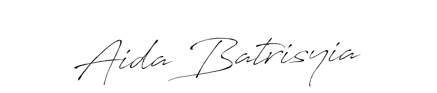 Design your own signature with our free online signature maker. With this signature software, you can create a handwritten (Antro_Vectra) signature for name Aida Batrisyia. Aida Batrisyia signature style 6 images and pictures png