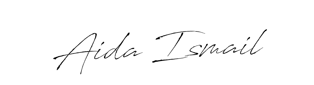 How to make Aida Ismail name signature. Use Antro_Vectra style for creating short signs online. This is the latest handwritten sign. Aida Ismail signature style 6 images and pictures png