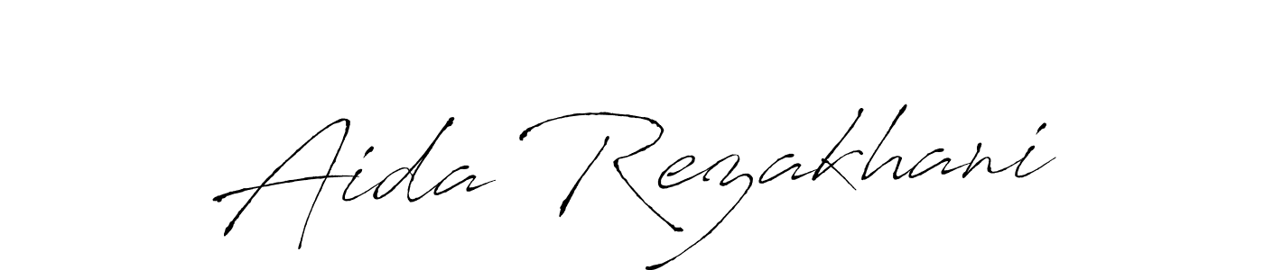 Design your own signature with our free online signature maker. With this signature software, you can create a handwritten (Antro_Vectra) signature for name Aida Rezakhani. Aida Rezakhani signature style 6 images and pictures png