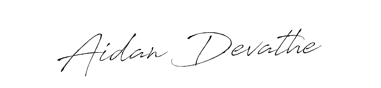 Aidan Devathe stylish signature style. Best Handwritten Sign (Antro_Vectra) for my name. Handwritten Signature Collection Ideas for my name Aidan Devathe. Aidan Devathe signature style 6 images and pictures png