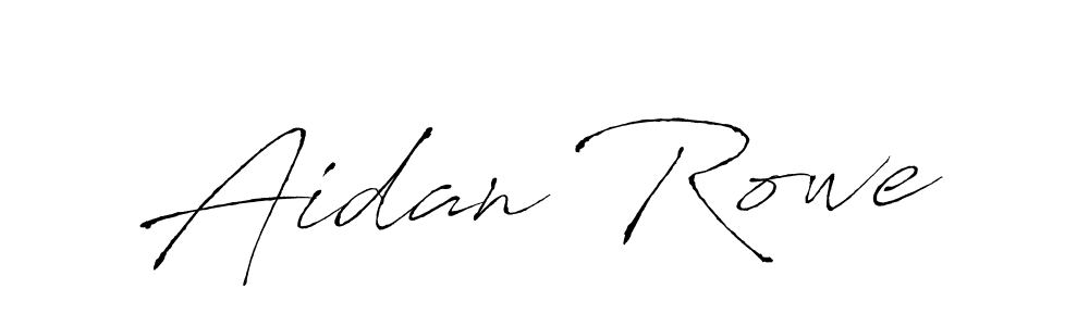 How to make Aidan Rowe name signature. Use Antro_Vectra style for creating short signs online. This is the latest handwritten sign. Aidan Rowe signature style 6 images and pictures png