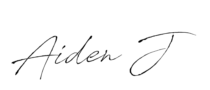 How to make Aiden J name signature. Use Antro_Vectra style for creating short signs online. This is the latest handwritten sign. Aiden J signature style 6 images and pictures png