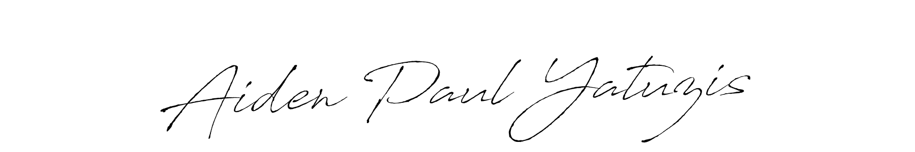 How to make Aiden Paul Yatuzis name signature. Use Antro_Vectra style for creating short signs online. This is the latest handwritten sign. Aiden Paul Yatuzis signature style 6 images and pictures png