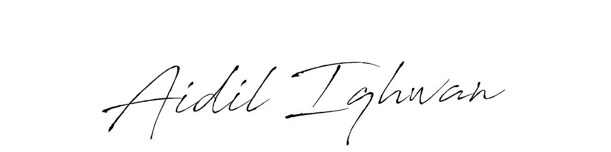 Create a beautiful signature design for name Aidil Iqhwan. With this signature (Antro_Vectra) fonts, you can make a handwritten signature for free. Aidil Iqhwan signature style 6 images and pictures png