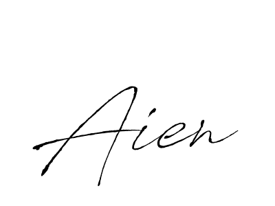 Aien stylish signature style. Best Handwritten Sign (Antro_Vectra) for my name. Handwritten Signature Collection Ideas for my name Aien. Aien signature style 6 images and pictures png