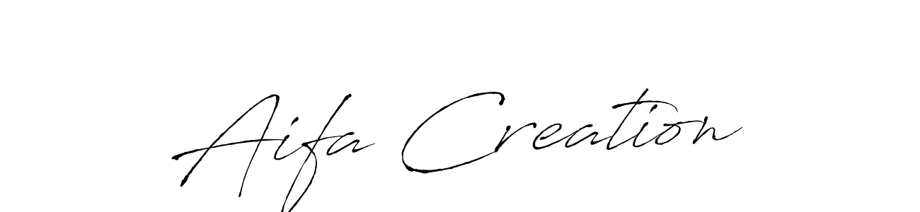 Make a beautiful signature design for name Aifa Creation. With this signature (Antro_Vectra) style, you can create a handwritten signature for free. Aifa Creation signature style 6 images and pictures png