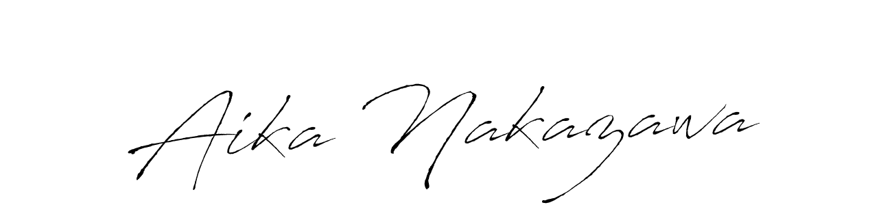 Antro_Vectra is a professional signature style that is perfect for those who want to add a touch of class to their signature. It is also a great choice for those who want to make their signature more unique. Get Aika Nakazawa name to fancy signature for free. Aika Nakazawa signature style 6 images and pictures png
