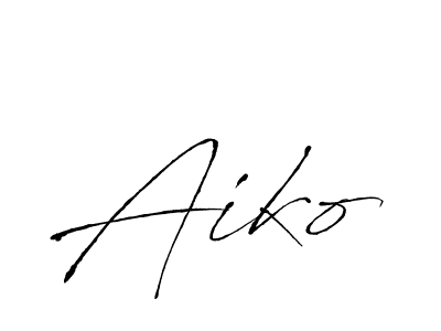 Create a beautiful signature design for name Aiko. With this signature (Antro_Vectra) fonts, you can make a handwritten signature for free. Aiko signature style 6 images and pictures png