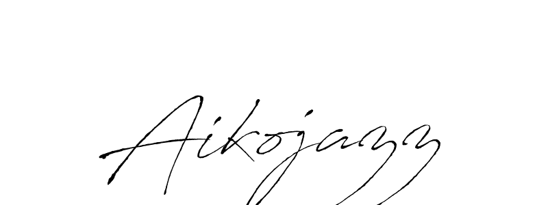 How to make Aikojazz signature? Antro_Vectra is a professional autograph style. Create handwritten signature for Aikojazz name. Aikojazz signature style 6 images and pictures png
