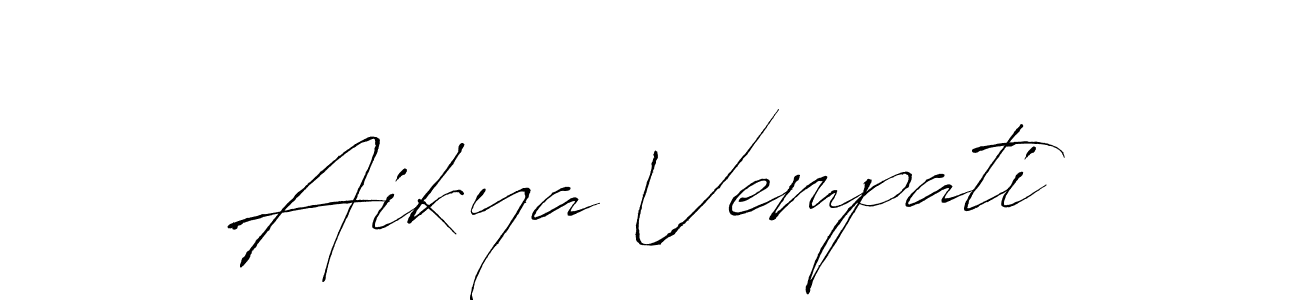 Also we have Aikya Vempati name is the best signature style. Create professional handwritten signature collection using Antro_Vectra autograph style. Aikya Vempati signature style 6 images and pictures png