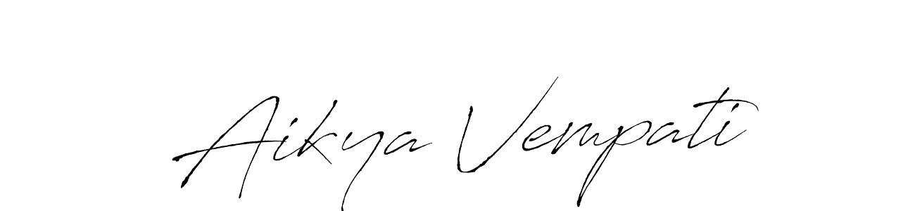 Also we have Aikya Vempati name is the best signature style. Create professional handwritten signature collection using Antro_Vectra autograph style. Aikya Vempati signature style 6 images and pictures png