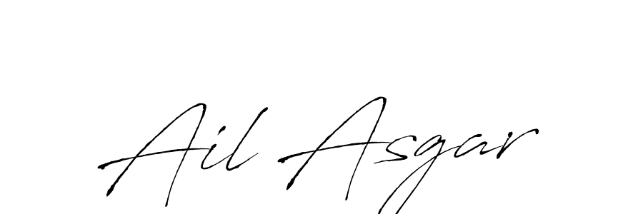 Create a beautiful signature design for name Ail Asgar. With this signature (Antro_Vectra) fonts, you can make a handwritten signature for free. Ail Asgar signature style 6 images and pictures png