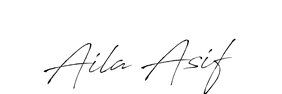 Aila Asif stylish signature style. Best Handwritten Sign (Antro_Vectra) for my name. Handwritten Signature Collection Ideas for my name Aila Asif. Aila Asif signature style 6 images and pictures png