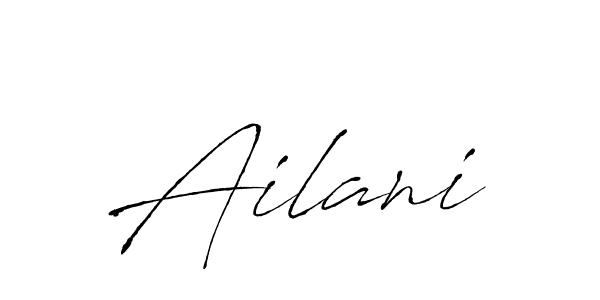 Use a signature maker to create a handwritten signature online. With this signature software, you can design (Antro_Vectra) your own signature for name Ailani. Ailani signature style 6 images and pictures png