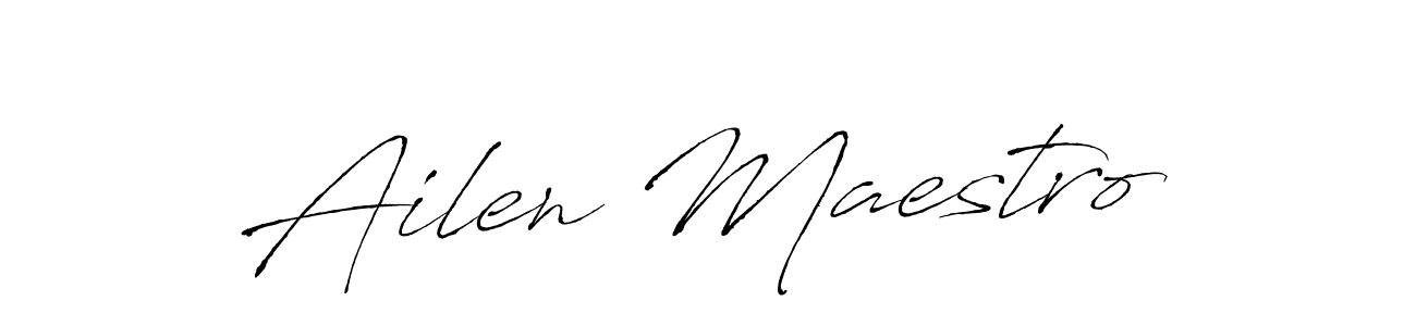 Create a beautiful signature design for name Ailen Maestro. With this signature (Antro_Vectra) fonts, you can make a handwritten signature for free. Ailen Maestro signature style 6 images and pictures png