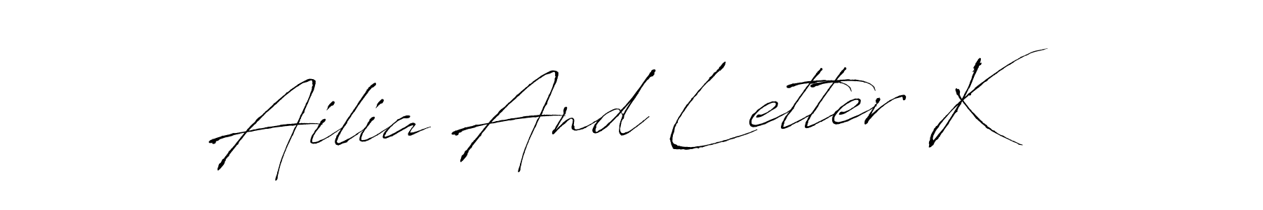 The best way (Antro_Vectra) to make a short signature is to pick only two or three words in your name. The name Ailia And Letter K include a total of six letters. For converting this name. Ailia And Letter K signature style 6 images and pictures png