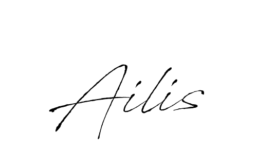 Use a signature maker to create a handwritten signature online. With this signature software, you can design (Antro_Vectra) your own signature for name Ailis. Ailis signature style 6 images and pictures png