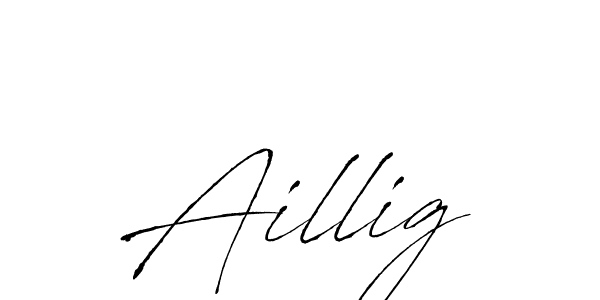 How to make Aillig name signature. Use Antro_Vectra style for creating short signs online. This is the latest handwritten sign. Aillig signature style 6 images and pictures png