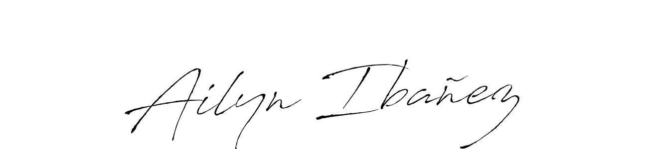 How to make Ailyn Ibañez name signature. Use Antro_Vectra style for creating short signs online. This is the latest handwritten sign. Ailyn Ibañez signature style 6 images and pictures png