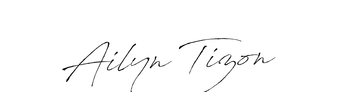 How to make Ailyn Tizon name signature. Use Antro_Vectra style for creating short signs online. This is the latest handwritten sign. Ailyn Tizon signature style 6 images and pictures png