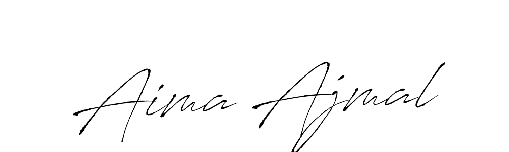 Make a beautiful signature design for name Aima Ajmal. With this signature (Antro_Vectra) style, you can create a handwritten signature for free. Aima Ajmal signature style 6 images and pictures png