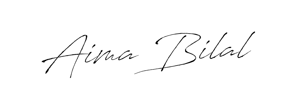 How to make Aima Bilal name signature. Use Antro_Vectra style for creating short signs online. This is the latest handwritten sign. Aima Bilal signature style 6 images and pictures png