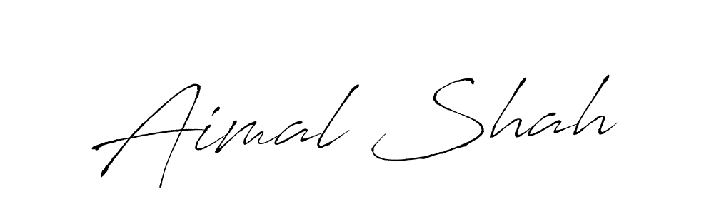 Make a beautiful signature design for name Aimal Shah. With this signature (Antro_Vectra) style, you can create a handwritten signature for free. Aimal Shah signature style 6 images and pictures png