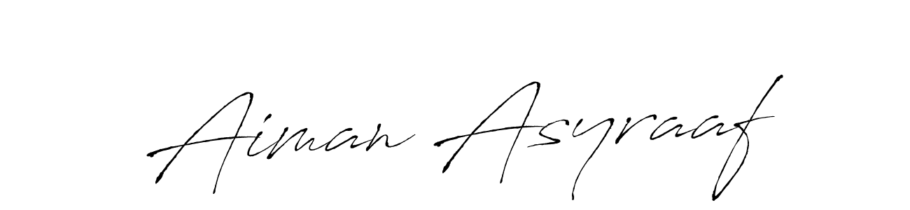 Use a signature maker to create a handwritten signature online. With this signature software, you can design (Antro_Vectra) your own signature for name Aiman Asyraaf. Aiman Asyraaf signature style 6 images and pictures png