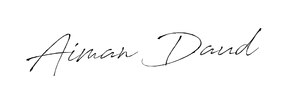 Aiman Daud stylish signature style. Best Handwritten Sign (Antro_Vectra) for my name. Handwritten Signature Collection Ideas for my name Aiman Daud. Aiman Daud signature style 6 images and pictures png