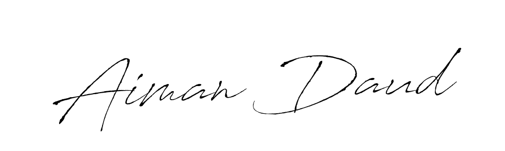 Design your own signature with our free online signature maker. With this signature software, you can create a handwritten (Antro_Vectra) signature for name Aiman Daud. Aiman Daud signature style 6 images and pictures png