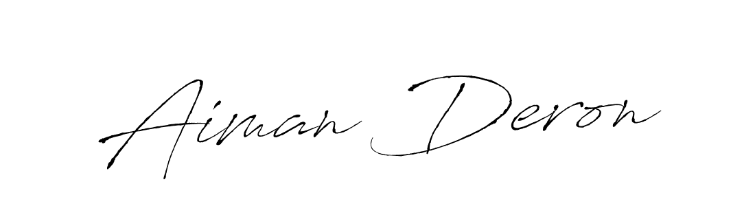 Also we have Aiman Deron name is the best signature style. Create professional handwritten signature collection using Antro_Vectra autograph style. Aiman Deron signature style 6 images and pictures png