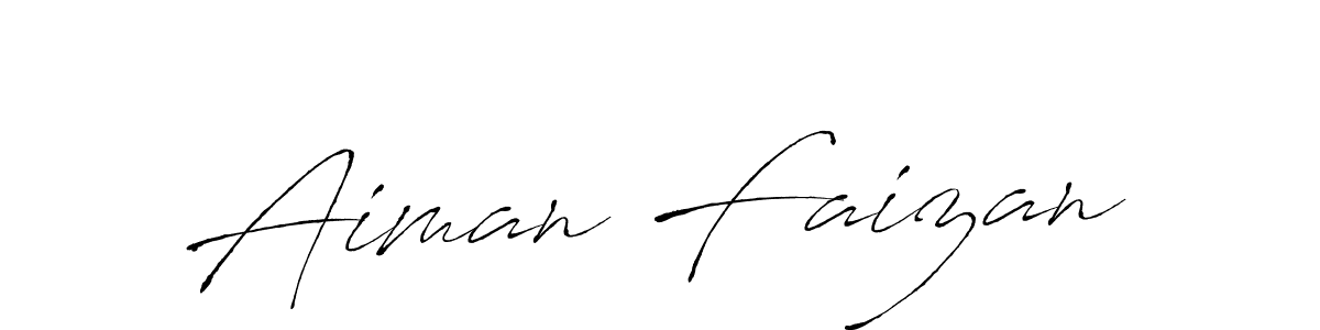 The best way (Antro_Vectra) to make a short signature is to pick only two or three words in your name. The name Aiman Faizan include a total of six letters. For converting this name. Aiman Faizan signature style 6 images and pictures png