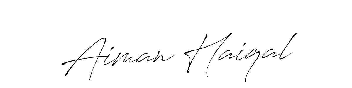 Create a beautiful signature design for name Aiman Haiqal. With this signature (Antro_Vectra) fonts, you can make a handwritten signature for free. Aiman Haiqal signature style 6 images and pictures png