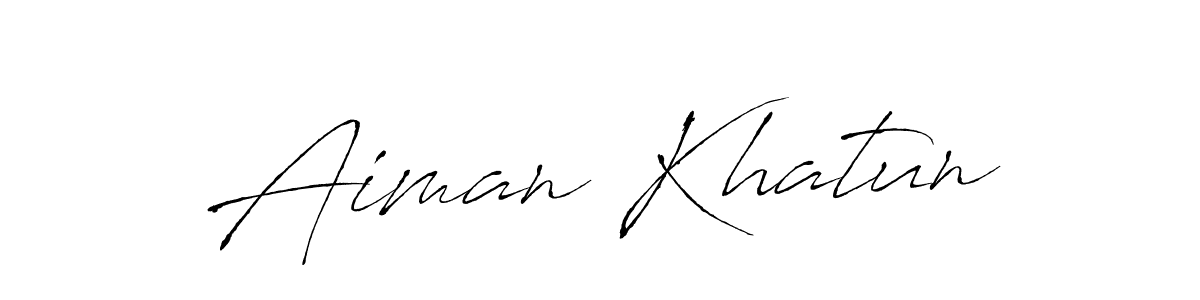 Create a beautiful signature design for name Aiman Khatun. With this signature (Antro_Vectra) fonts, you can make a handwritten signature for free. Aiman Khatun signature style 6 images and pictures png