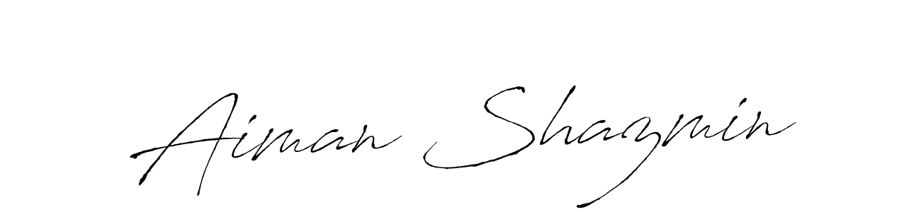 Aiman Shazmin stylish signature style. Best Handwritten Sign (Antro_Vectra) for my name. Handwritten Signature Collection Ideas for my name Aiman Shazmin. Aiman Shazmin signature style 6 images and pictures png