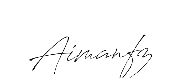 Make a beautiful signature design for name Aimanfz. With this signature (Antro_Vectra) style, you can create a handwritten signature for free. Aimanfz signature style 6 images and pictures png