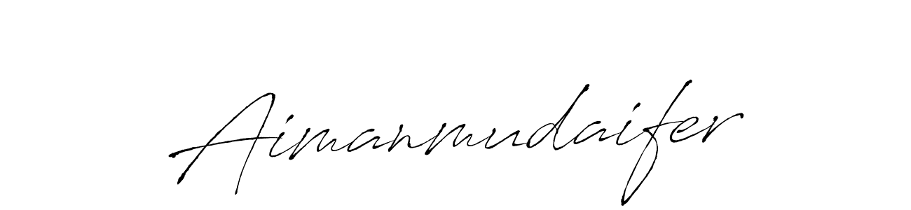 Create a beautiful signature design for name Aimanmudaifer. With this signature (Antro_Vectra) fonts, you can make a handwritten signature for free. Aimanmudaifer signature style 6 images and pictures png