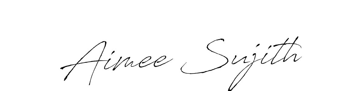 Aimee Sujith stylish signature style. Best Handwritten Sign (Antro_Vectra) for my name. Handwritten Signature Collection Ideas for my name Aimee Sujith. Aimee Sujith signature style 6 images and pictures png