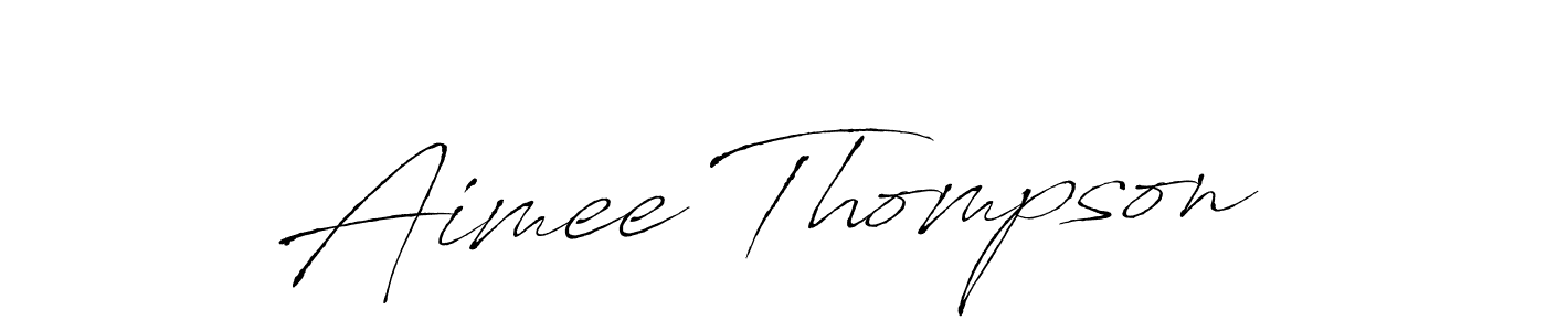 How to make Aimee Thompson name signature. Use Antro_Vectra style for creating short signs online. This is the latest handwritten sign. Aimee Thompson signature style 6 images and pictures png