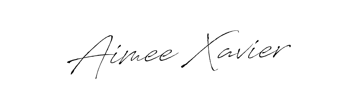 Make a beautiful signature design for name Aimee Xavier. With this signature (Antro_Vectra) style, you can create a handwritten signature for free. Aimee Xavier signature style 6 images and pictures png